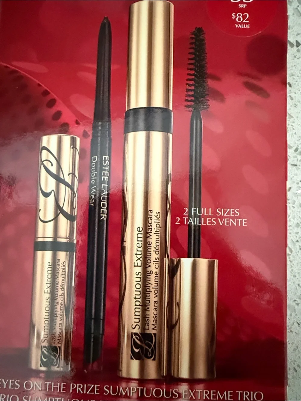 Estee Lauder Eyes On The Prize Sumptuous Extreme Trio Mascara & Eyeliner Set NIB